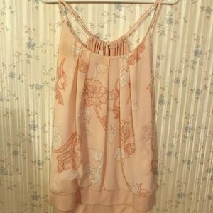 Peach floral tank